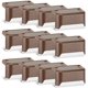 thumbnail image 1 of Paquete de 12 luces solares para patio, acabado en bronce, impermeables, para entrada, patio, terraza, escaleras, escalones y cercas. (Blanco caliente) brillar Electrónica, 1 of 5