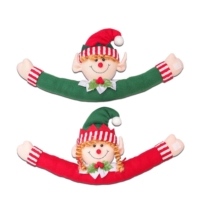 Cortina Tiebacks Cortina de Navidad Retenciones de felpa Sala de estar Ventana Soportes para cortinas Decoraciones 2 piezas Inevent HA008696-00