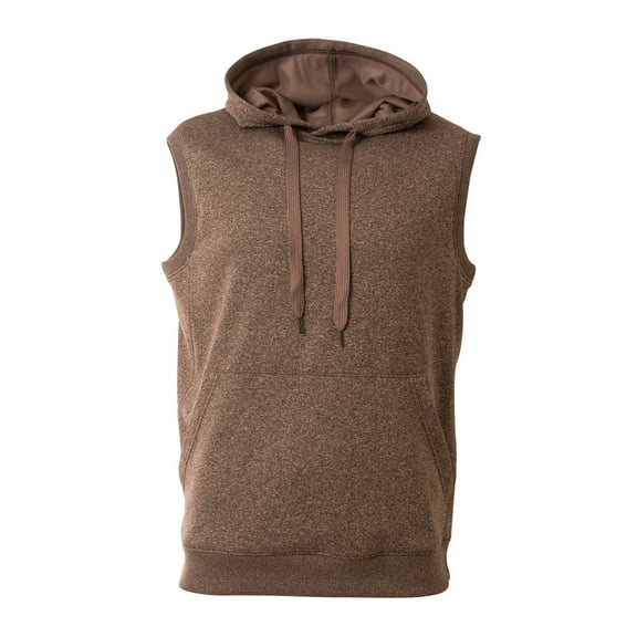 A4 Agility Sleeveless Tech Fleece Hoodie For Men in Charcoal | N4002
