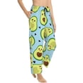 thumbnail image 2 of Disketp Avocado And Hearts Print Women'S Comfy Pajama Pants Casual Drawstring Palazzo Lounge Wide Leg Pants, 2 of 9
