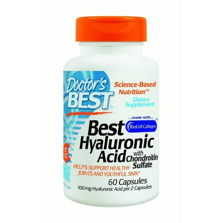 Doctor's Best acide hyaluronique avec du soufre chondroïtine, 60 Ct
