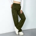 thumbnail image 6 of Tqcoqu Hiking Cargo Pants for Women Lightweight Outdoor Cargo Pants Casual Trousers with Side Zipper Pockets,Army Green,Women's S-XXL, 6 of 7