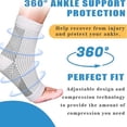thumbnail image 4 of 1Pair Neuropathy Socks Ankle Protector Anti Fatigue Compression Foot Sleeve Support Brace Socks Exercise Sports Protective Gear, 4 of 10