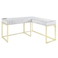 thumbnail image 1 of Pemberly Row Contemporary Wood 2-Piece Writing Desk Set in White, 1 of 8