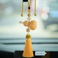 thumbnail image 6 of TFYZYY Car Hanging Pendant Rearview Mirror Decor - Real Gourd & Boxwood, Lucky Charm for Car Interior, Universal Fit, Easy Install, 26x8cm, 6 of 6