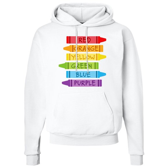 Inktastic Colored Crayons Adult Hoodie Sweatshirt