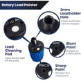 thumbnail image 5 of Pacific Arc Hand Held Rotary Lead Pointer with Sharp and Blunt Settings and Lead Cleaner, Blue, 5 of 8