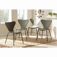 thumbnail image 3 of Baxton Studio Beige Plastic and Black Metal 4-Piece Dining Chair Set, 3 of 17