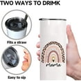 thumbnail image 4 of Mama Rainbow Tumbler With Lid and Straw,Best Mom Ever,Mama Rainbow Leopard Mug Cup Tumbler Vacuum Insulated Tumbler,Mothers Day Birthday Gifts from Gaughter, 4 of 6