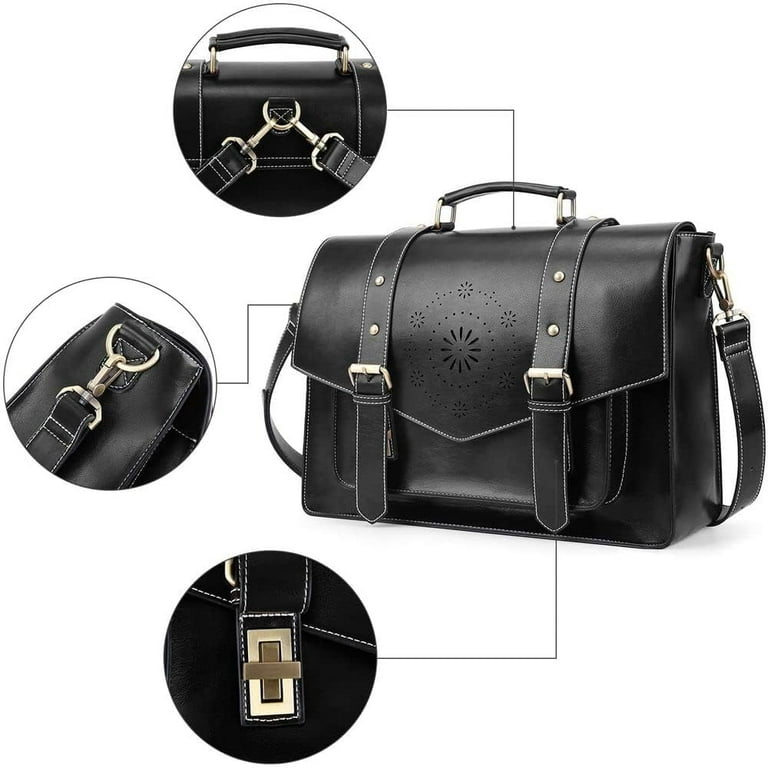 KTMOUW Laptop Bag for Women 15.6 Inch Waterproof Leather Briefcase