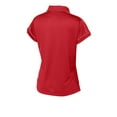 thumbnail image 6 of Sport-Tek LST659 Ladies Contrast Stitch Micropique Sport-Wick Polo Shirt, True Red, M, 6 of 6