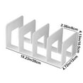 thumbnail image 2 of Bookends for Shelves Heavy Duty Bookends Bookends for Shelves 10.2x4.7in Heavy Duty Book Holder Non-Slip Book Organizer Desktop Book Support for Office Study White, 2 of 5