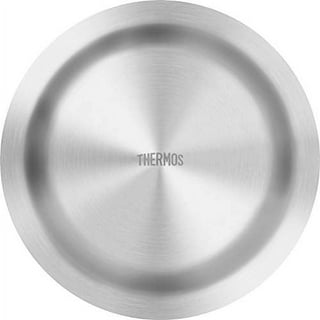 Round Thermo-Plate® Platter, Insulated Serving Plate, Small Sloped Holder,  Black