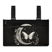 Jiueut Butterfly Moon Wheelchair Armrest Side Hanging Storage Bag Power Wheelchair Pouch Side Pocket for Women Easy to Install Carry Bags for Side of Wheelchair