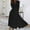 A-Black, variant on Aueoeo Womens Dresses Fall , Womens Cocktail Dresses Crewneck Lantern Long Sleeve Formal Dress Tie Waist Maxi Dresses