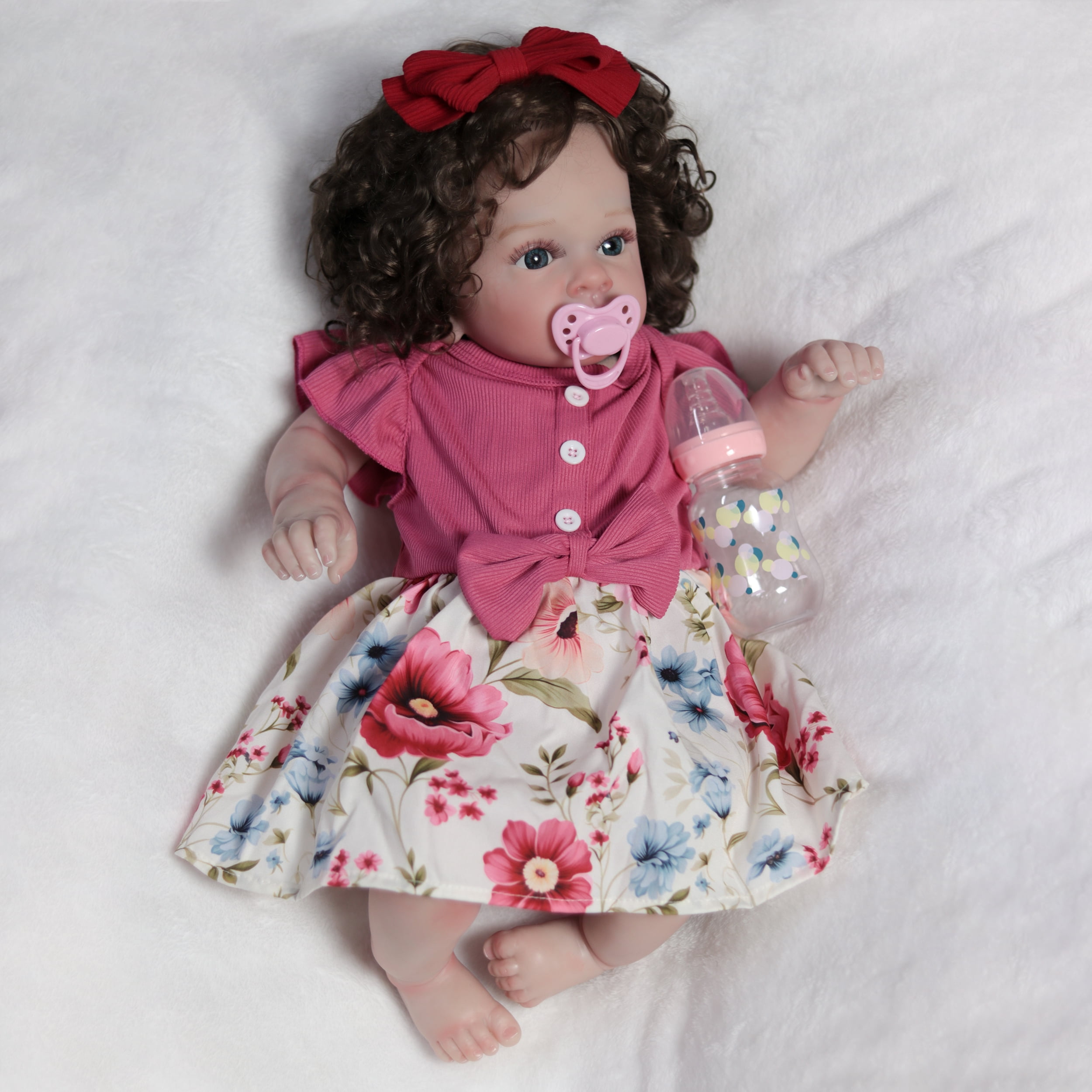 Reborn Baby Doll Vinyl Silicone Realistic Newborn Toddler Girl Doll Handmade Gifts