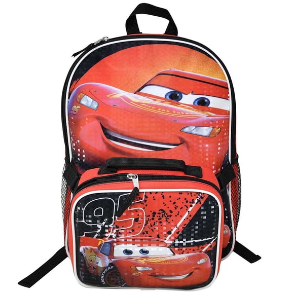 Disney Cars 95 16" Backpack with Lunch Bag