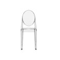 thumbnail image 4 of Chaise de Salle à Manger Empilable Transparente Casper (Lot de 2), 4 of 4