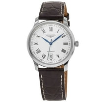 Longines Master Collection Automatic 38.5mm White Dial Leather Strap Men's Watch L2.628.4.11.3
