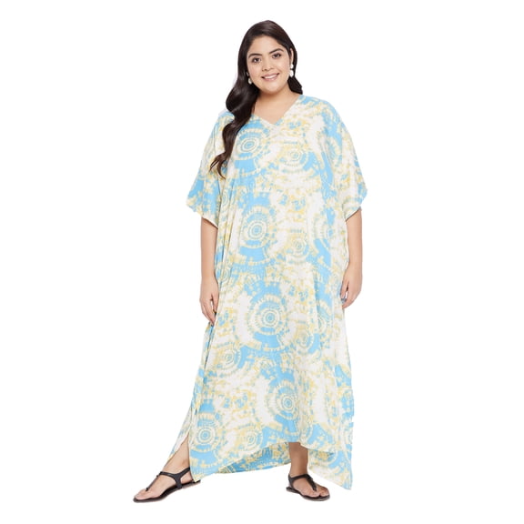 Oussum Women Plus Size Kaftans Dresses Long Casual Maxi Caftan Dress for Ladies