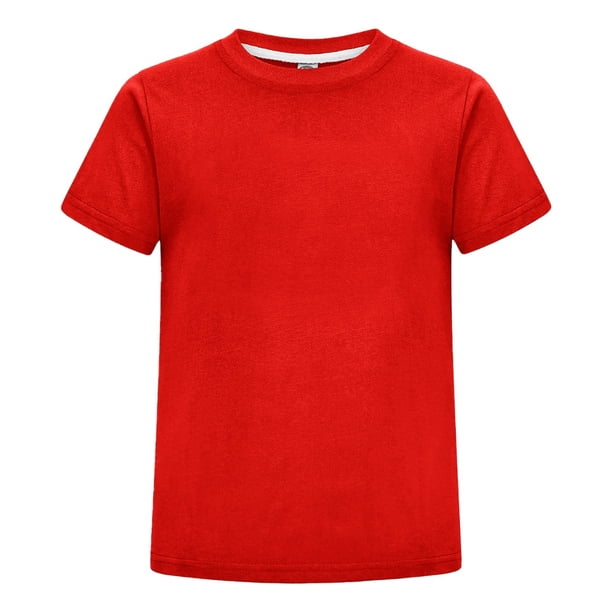 Playera negra para niño algodón, básica, manga corta, ideal para estampado de caricaturas o uso diario
