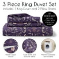 thumbnail image 3 of Sweet Jojo Designs Boho Floral Wildflower Plum Purple Girl King Duvet Cover Bedding Set 3 Piece, 3 of 6