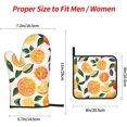 thumbnail image 3 of Citrus Fruit Pattern Print Oven Mitts and Pot Holders Sets 4 Piece Set Kitchen Women Men Cooking Baking Microwave Heat Resistant, 3 of 6