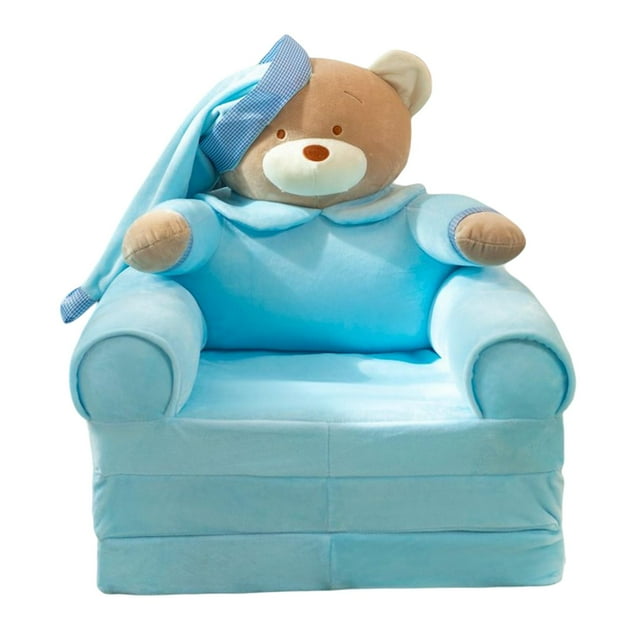 Cartoon Couch Chairs Cover Foldable Three Tiered for Playing Room Bedroom Hat Bear