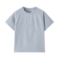 thumbnail image 6 of Babcutegg Summer Breathable Short Sleeve T-Shirt for Kids – Lightweight Round Neck Athletic Top for Boys and Girls, Quick-Dry Sporty Casual Wear Blue Size 14-15, 6 of 8