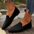 thumbnail image 3 of Rokment Womens Pointed Toe Dress Shoes for Ladies 2026 Spring Fall Knitted Solid Color Ballet Flat Low Heel Dressy Slip on Loafers Formal Walking Sneakers Black Size 8, 3 of 6
