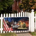 thumbnail image 3 of Lotusprinthandmade Patriotic Eagle And Veteran 100% Polyester Rectangle Fence Flag (96x48 inches), Eagle Symbol Fence Flag, 3 of 5