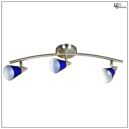 Interior Collection - Loadstone Studio Claire Collection Indoor 3 Moveable Chrome Track Light Strip Home Interior Decor Fixture le bleu,WMLS1886