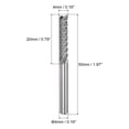 thumbnail image 2 of Uxcell 4mm End Mill Bits 1/6"(4mm) Straight Shank Solid Carbide CNC Router Bit Engraving Cutter Tool with Corn Blade, 2 of 6