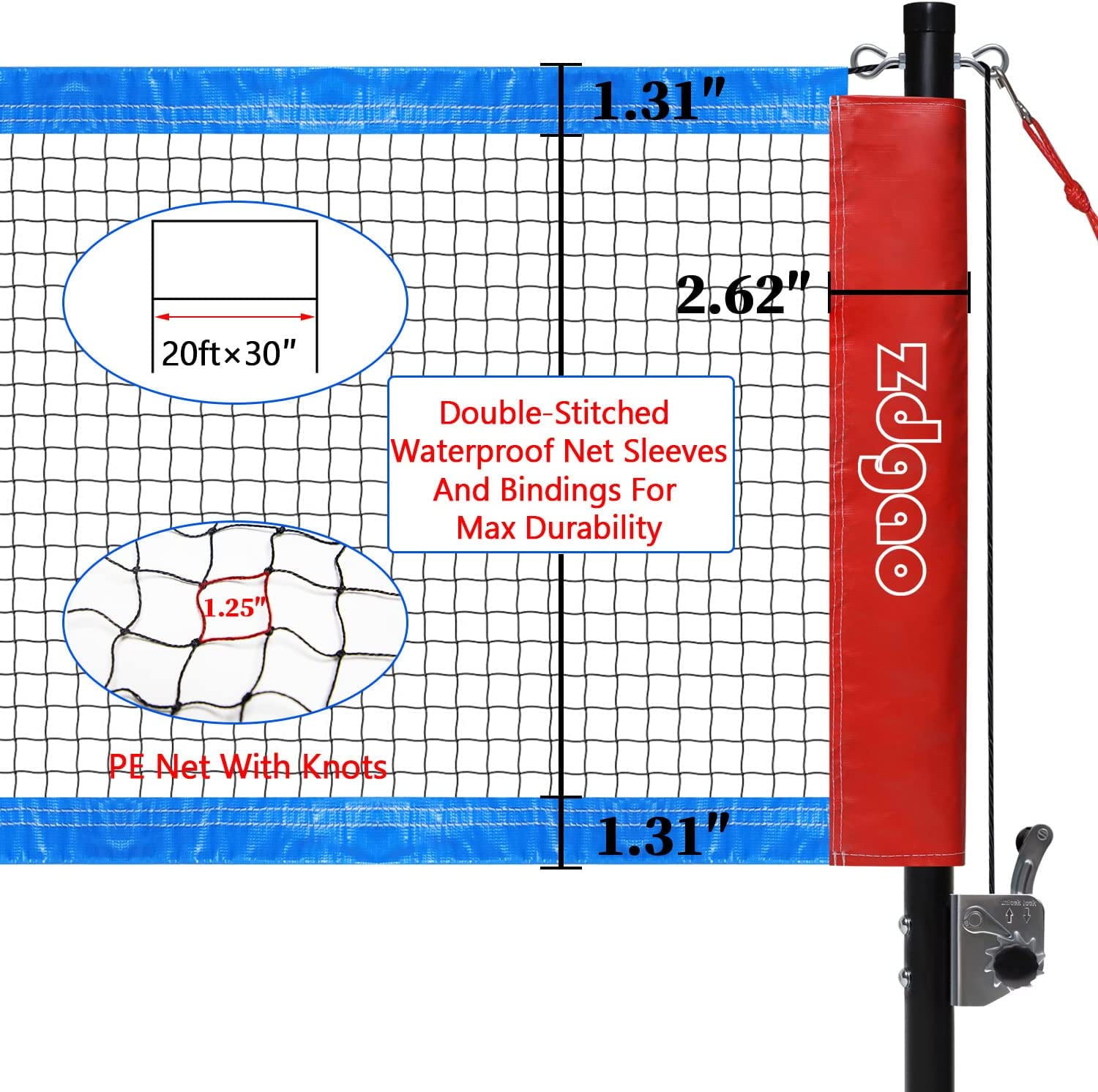 Zdgao Badminton Complete Net Set for Backyard Lawn, Beach, Park