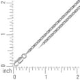 thumbnail image 2 of 925 Sterling Silver Solid Super Flat Comfort Curb Chain Rhodium 2.3mm Necklace 14 Inch Chain Necklace, 2 of 2