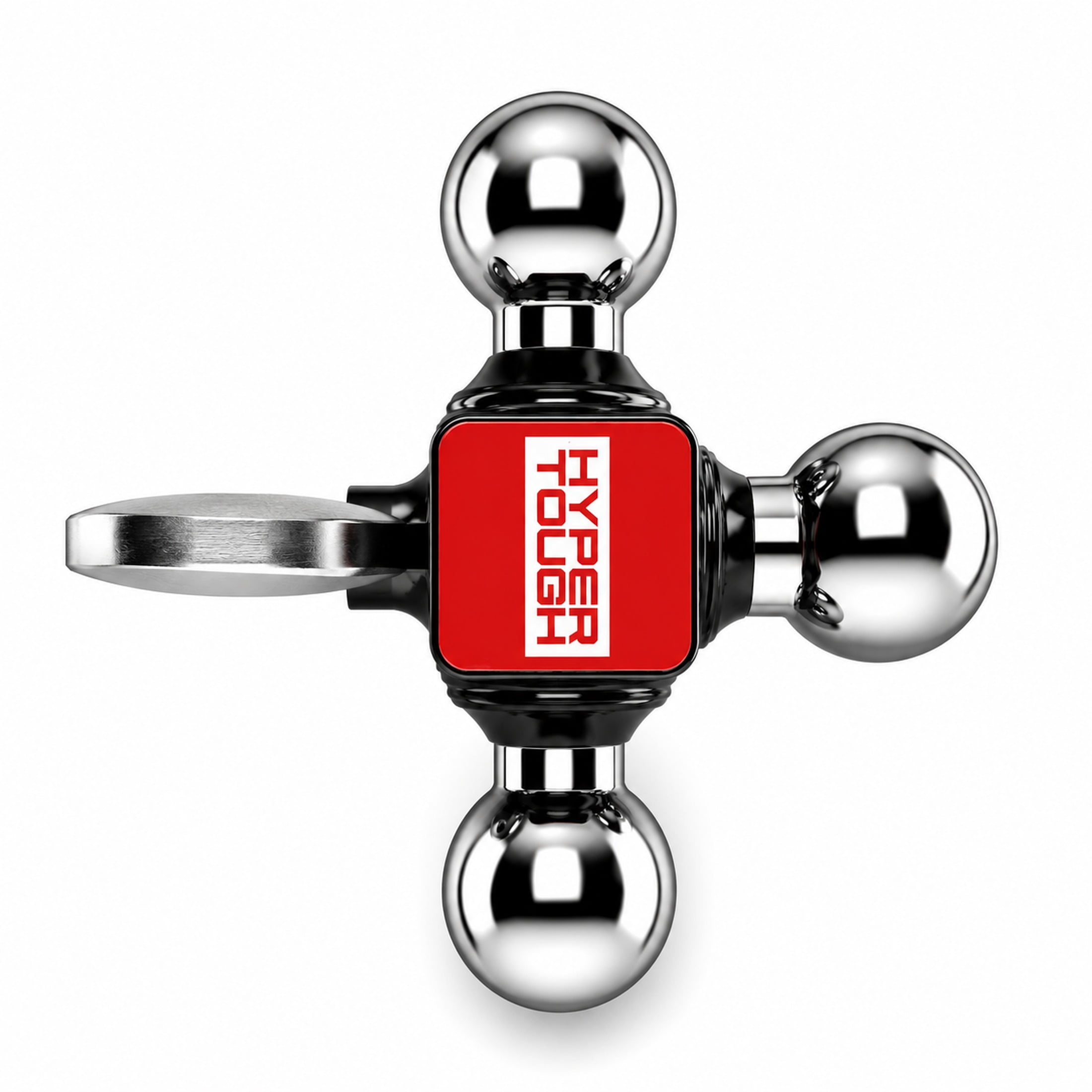 Hyper Tough Automotive Tri-Ball Mount with Hook, Steel, Class V, 1-7/8", 2" & 2-5/16" Hitch Ball, Black