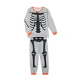 thumbnail image 5 of Qiylii Family Matching Pajamas Set Skeleton Print O-Neck Long Sleeve Tops+Trousers, 5 of 9