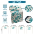thumbnail image 7 of Table Runner Dresser Scarves 120 Inch Long, Watercolor Teal Poppy Blossom Flower Linen Dining Table Runners Garden Floral on Burlap Cotton Tabletop Scarf for Wedding Holiday Party Kitchen, 7 of 7