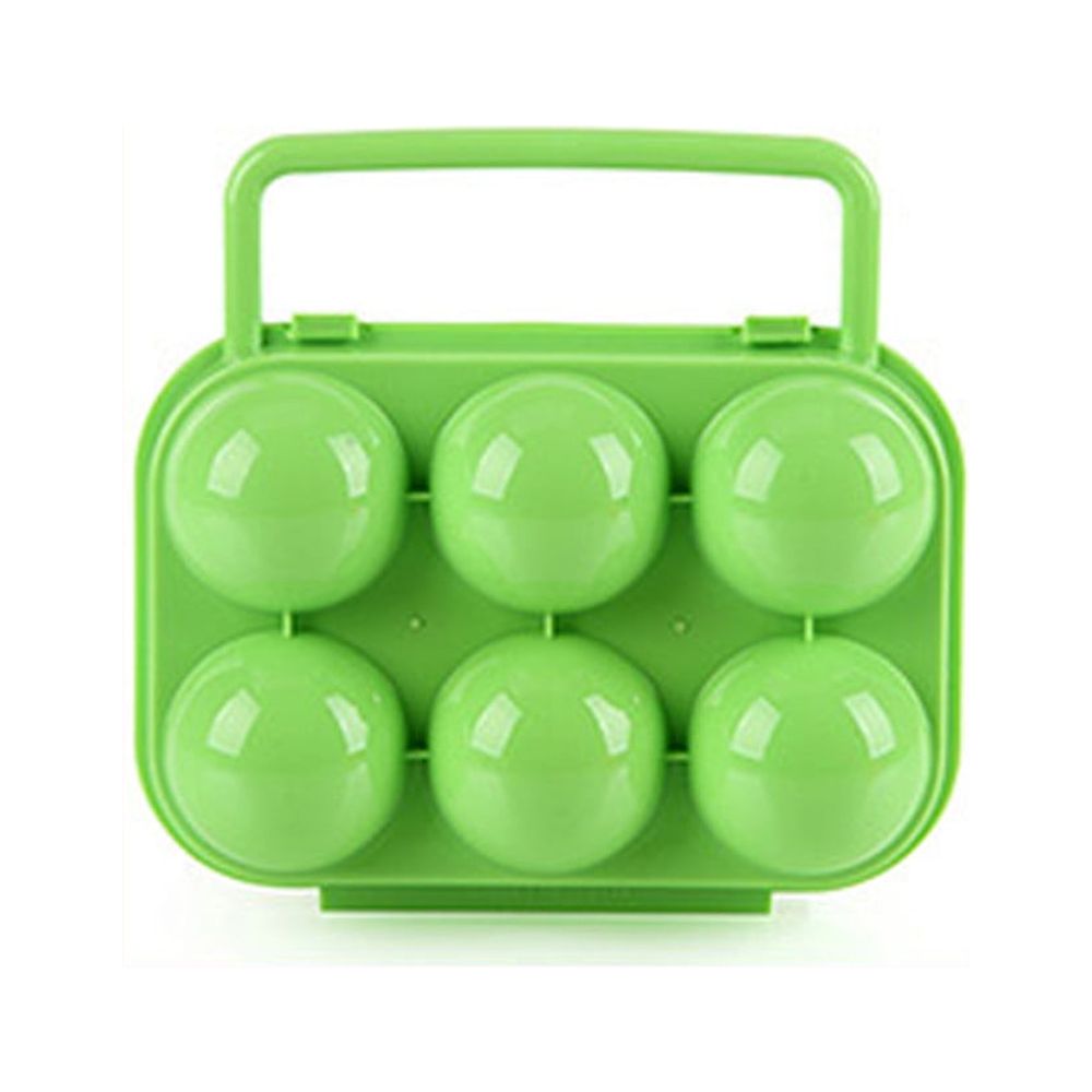 Wiueurtly Plastic Storage Bins With Lids And Handles,Eggs Storage,Hefty Green Storage Bins With Lids,Storage Containers,Portable 6 Eggs Plastic Container Holder Folding Egg Storage Box Handle Case - image 2 of 4