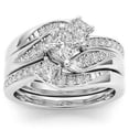 thumbnail image 3 of Electroplated 18k Gold Rose Gold Diamond Zircon Ring, 3 of 5