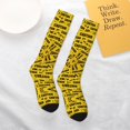 thumbnail image 6 of Womens Caution Tape Knee High Socks Comfy Thermal Boot Long Socks, 6 of 7