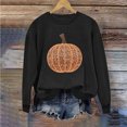 thumbnail image 5 of QUNYINEY Graphic Women's Sweatshirt Pumpkin Crew Neck Halloween Pullover Tops Casual Long Sleeve Loose Fit Fall Sweatshirts, 5 of 6