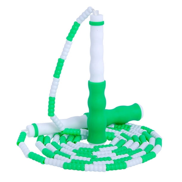Cuerda para saltar, para adultos y niños, trenzada con cuentas suaves, longitud de cuerda ajustable, sin enredos, cuerda para saltar, cuerda para saltar larga para ejercicio y pérdida de peso