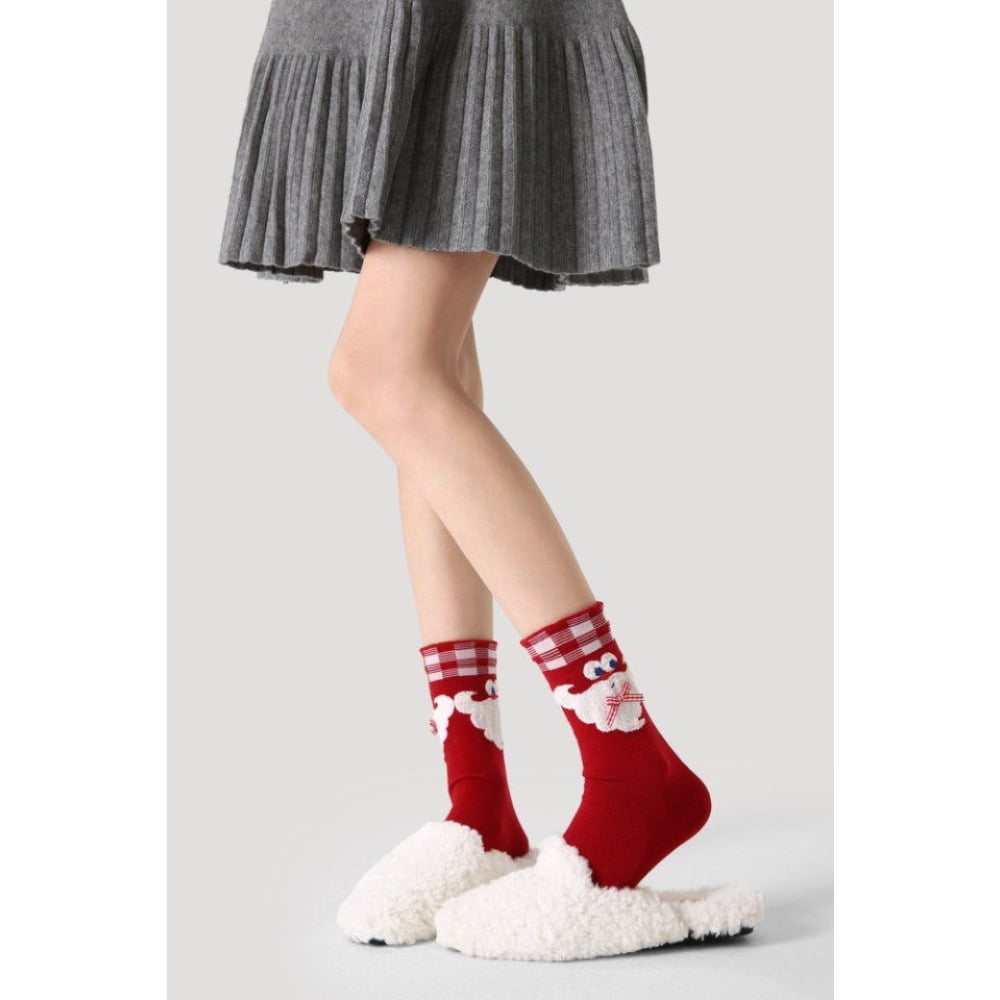 Christmas Stocking for Women Autumn/Winter Mid-Calf Socks Cute Homewear Warm Long Socks Holiday Gift with Festive Designs.