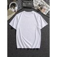 thumbnail image 2 of Dad of the Birthday Boy Soccer Graphic T-Shirt – Men's Casual Summer Tee, White with Black & Green Print, Short Sleeve, Cotton Blend, Machine Washable, 2 of 6