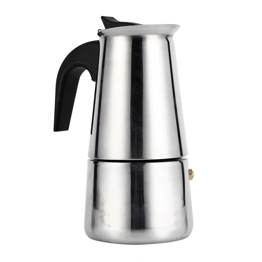 Easyworkz Pedro Stovetop Espresso Maker 4cup 200ml Stainless Steel Italian Coffee Machine Maker Moka Pot Induction Espresso Pot
