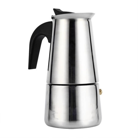 

Akozon Stainless Steel Stainless Steel Percolator Moka Pot Coffee Maker Stove Home Office Use (200ml)