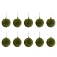 thumbnail image 2 of Fmbmuo 10Pcs Flocked Christmas Ball Ornaments Xmas Tree Hanging Balls Shatterproof Christmas Party Decoration for Christmas Tree, 3.15" Mint Green, 2 of 5