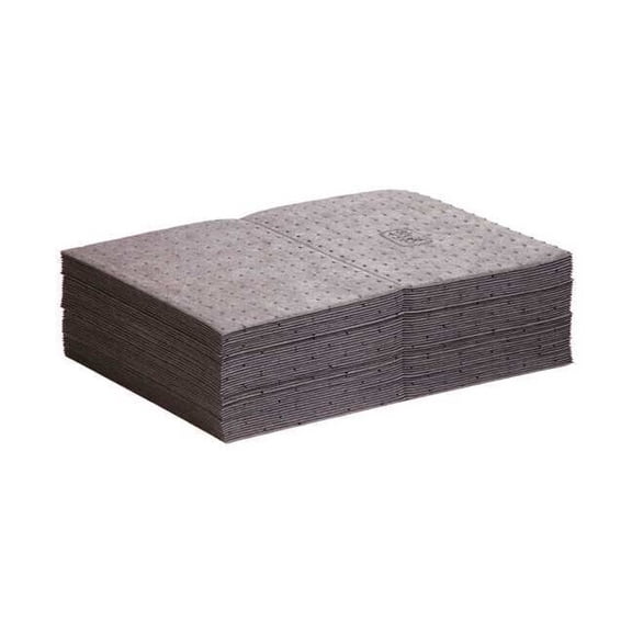 Pig Sorbent Pad, 11 gal, 15 in x 20 in, Universal, Gray, 50 PK MAT231