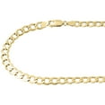 thumbnail image 3 of Mens Real 10K Yellow Gold Hollow Cuban Curb Link Chain Necklace 6.50mm 26", 3 of 5